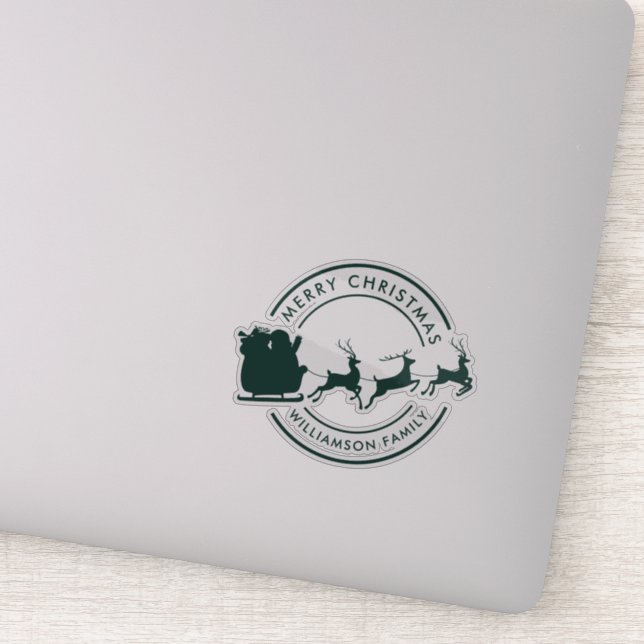 Adesivo Nome da família de Natal moderno personalizado (Detalhe)