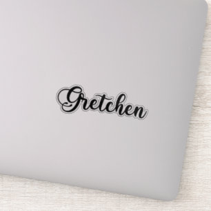 Adesivo Nome da Gretchen - Caligrafia manuscrita