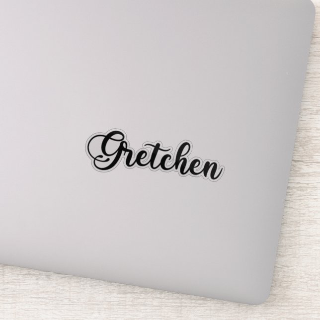 Adesivo Nome da Gretchen - Caligrafia manuscrita (Detalhe)