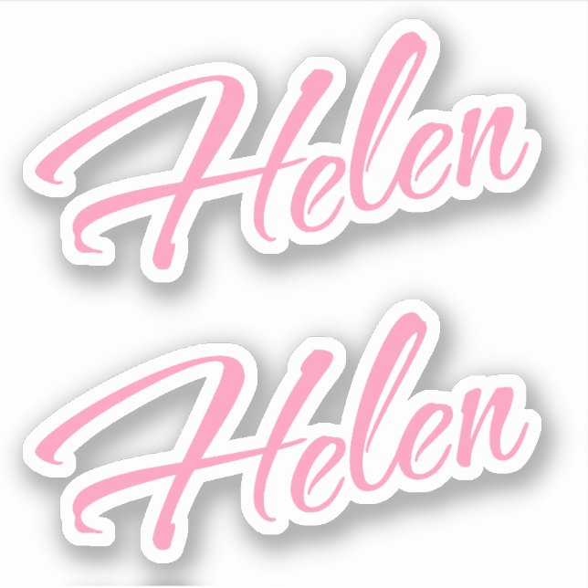 Adesivo Nome da Helen x2 (Frente)