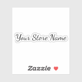 Adesivo Nome da Loja Personalizada em Caligrafia