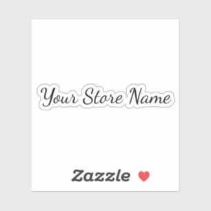 Adesivo Nome da Loja Personalizada em Caligrafia