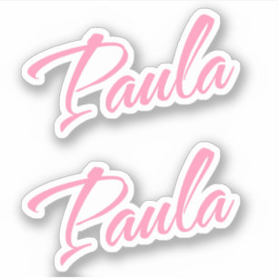 Adesivo Nome da Paula x2