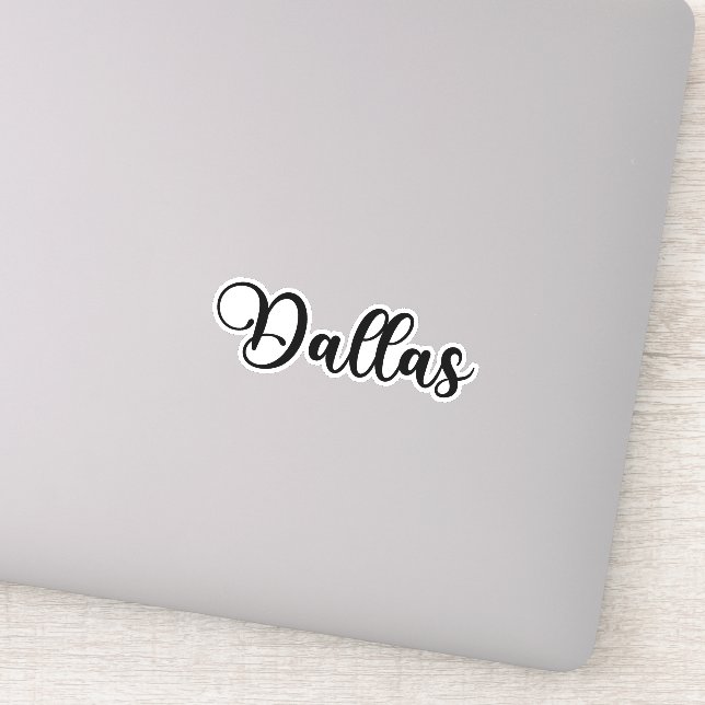 Adesivo Nome Dallas - Caligrafia manuscrita (Detalhe)