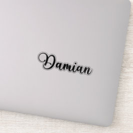 Adesivo Nome Damian - Caligrafia manuscrita