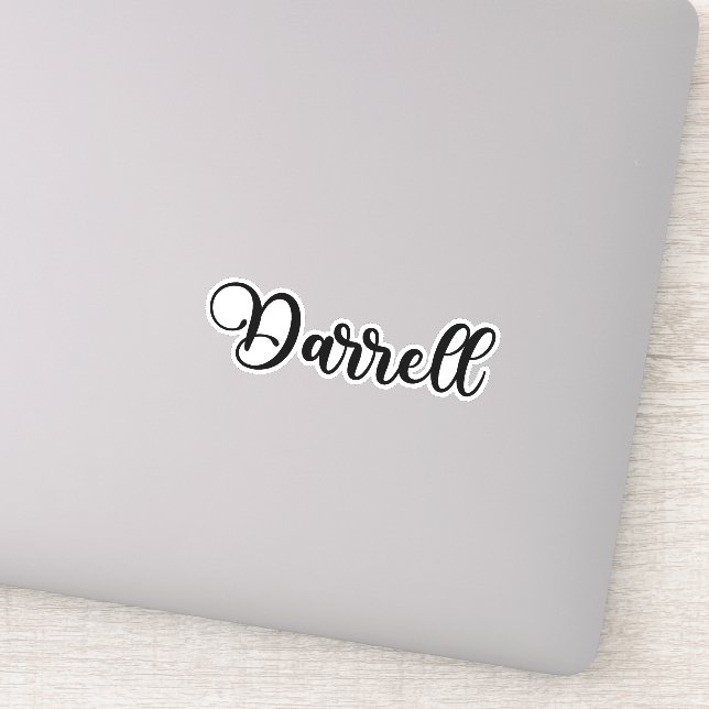 Adesivo Nome Darrell - Caligrafia manuscrita (Detalhe)
