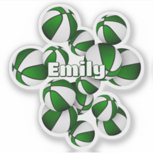 Adesivo nome das crianças na seleção branca verde colore b