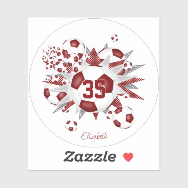 Adesivo nome das meninas no balão de futebol branco de mar (Folha)