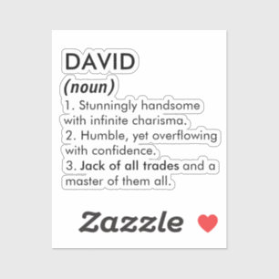 Adesivo Nome David, Nome editável, Nome personalizado