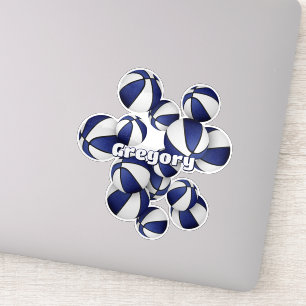 Adesivo nome de atleta no cluster de bolas de basquete bra