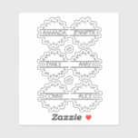 Adesivo Nome de Script Personalizado Claro<br><div class="desc">Conjunto de seis adesivos de nome personalizado elegantes com um design botânico. Todos os nomes nos adesivos podem ser facilmente transformados em outro nome de sua escolha ou qualquer outro texto.</div>