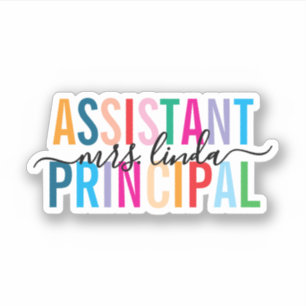 Adesivo Nome de Script Personalizado Principal do Assisten