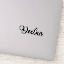 Adesivo Nome Declan - Caligrafia manuscrita