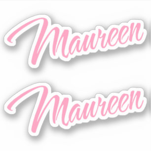 Adesivo Nome decorativo Maureen em rosa x2