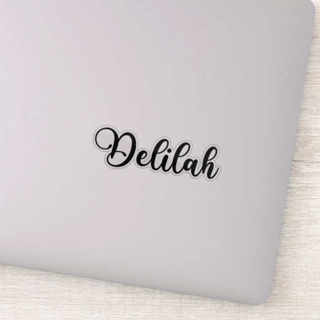 Adesivo Nome Delilah - Caligrafia manuscrita (Detalhe)
