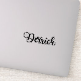 Adesivo Nome Derrick - Caligrafia manuscrita