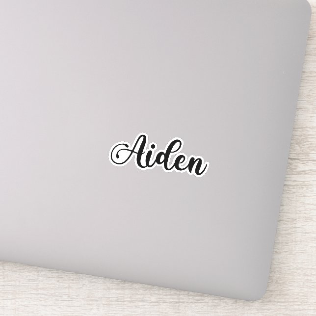 Adesivo Nome do Aiden - Caligrafia manuscrita (Detalhe)