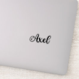 Adesivo Nome do Axel - Caligrafia manuscrita