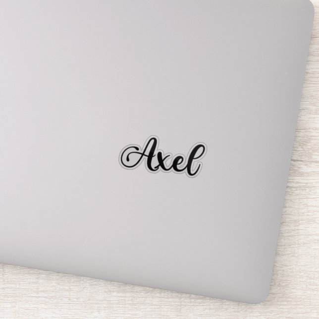 Adesivo Nome do Axel - Caligrafia manuscrita (Detalhe)