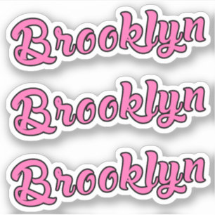 Adesivo Nome do Brooklyn x3 Vinil
