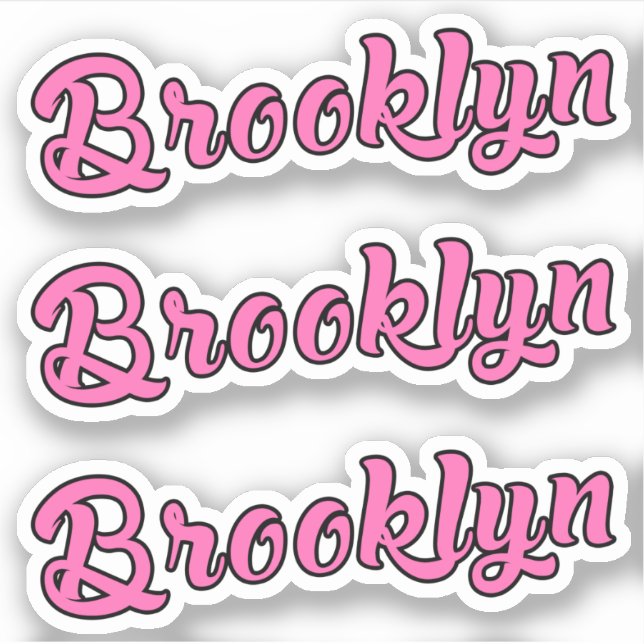Adesivo Nome do Brooklyn x3 Vinil (Frente)