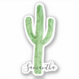 Adesivo Nome do Cactus de Aquarela