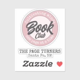 Adesivo Nome do Clube do Livro Personalizado + Logotipo