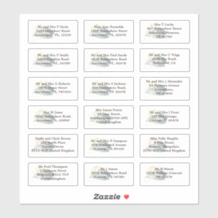 Adesivo Nome do Convidado de Casamento Individual Endereço