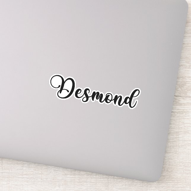 Adesivo Nome do Desmond - Caligrafia manuscrita (Detalhe)
