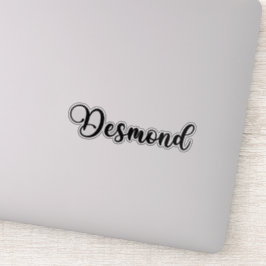 Adesivo Nome do Desmond - Caligrafia manuscrita