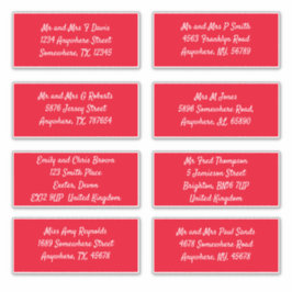 Adesivo Nome do Destinatário da Pessoa Vermelha Endereço d