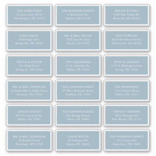 Adesivo Nome do Destinatário do Convidado Azul Dusty Ender