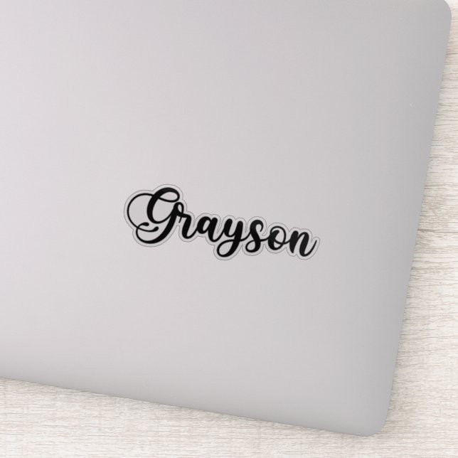 Adesivo Nome do Grayson - Caligrafia manuscrita (Detalhe)