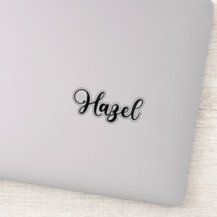 Adesivo Nome do Hazel - Caligrafia manuscrita