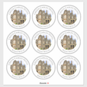 Adesivo Nome do Hotel e Foto na Folha 9 Stickers