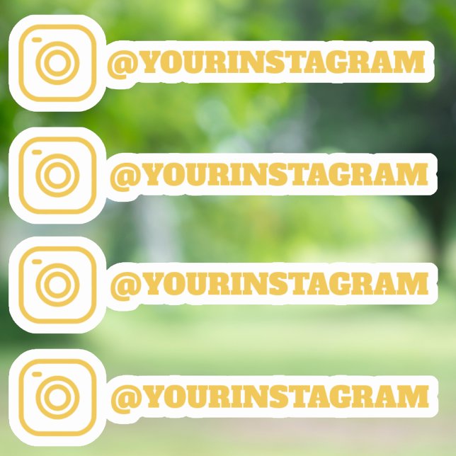 Adesivo Nome do Identificador de Mídia Social do Instagram (Criador carregado)