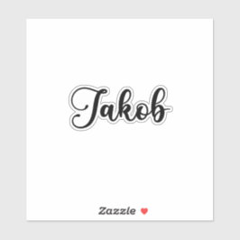 Adesivo Nome do Jacob - Caligrafia manuscrita