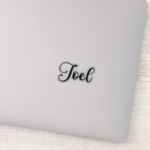 Adesivo Nome do Joel - Caligrafia manuscrita