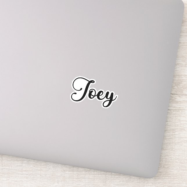 Adesivo Nome do Joey - Caligrafia manuscrita (Detalhe)