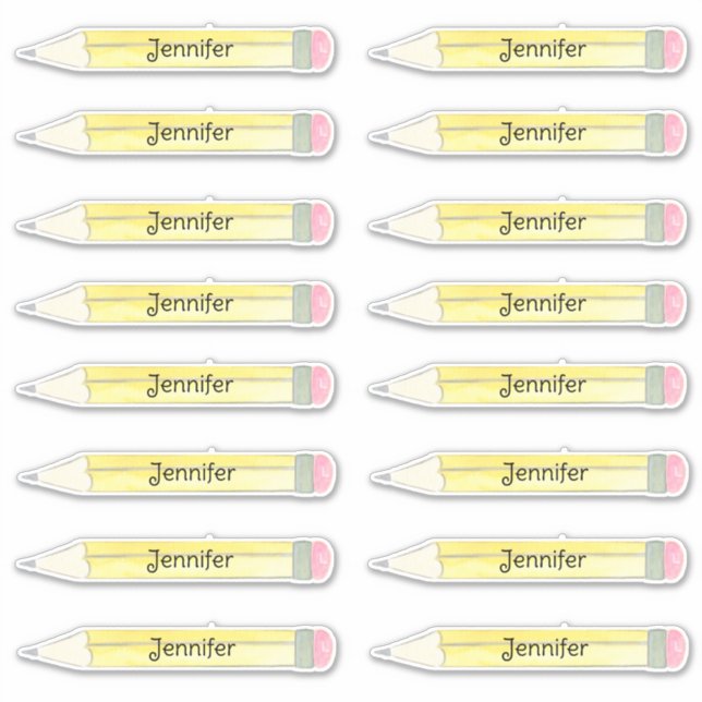 Adesivo Nome do lápis (Frente)