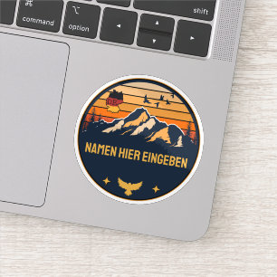 Adesivo Nome do local personalizado Alemanha Design redond