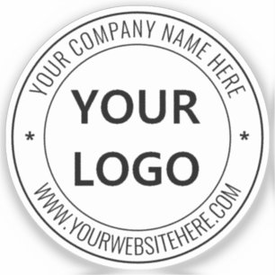 Adesivo Nome do logotipo comercial personalizado Sítio Web