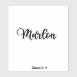Adesivo Nome do Marlon - Caligrafia manuscrita