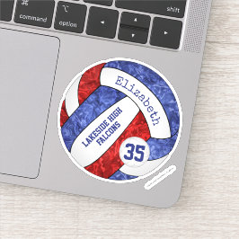 Adesivo nome do mascote da equipe de vôlei das raparigas v