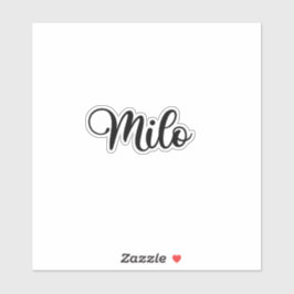 Adesivo Nome do Milo - Caligrafia manuscrita