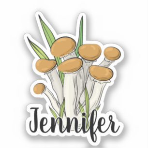 Adesivo Nome do Monograma do Cogumelo