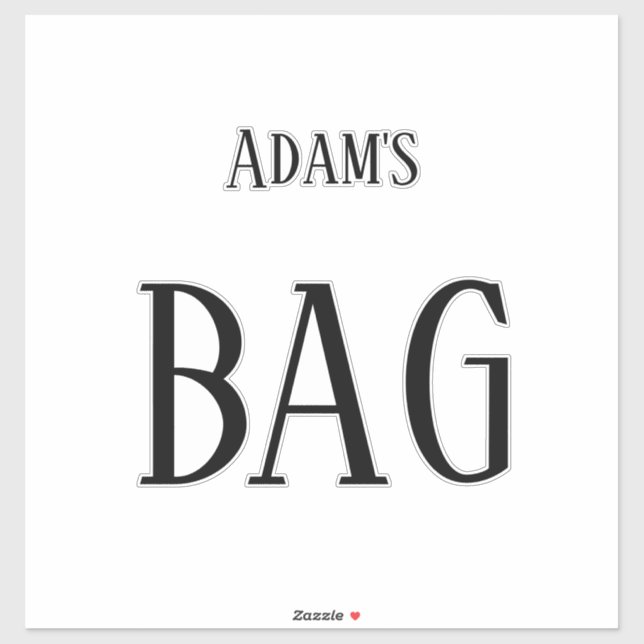 Adesivo Nome do Monograma Viagem Trendência de Negrito de  (Folha)