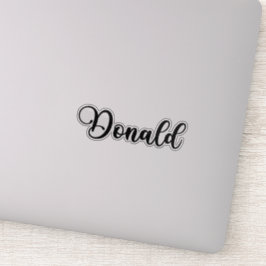 Adesivo Nome Donald - Caligrafia manuscrita