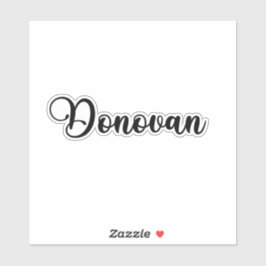 Adesivo Nome Donovan - Caligrafia manuscrita