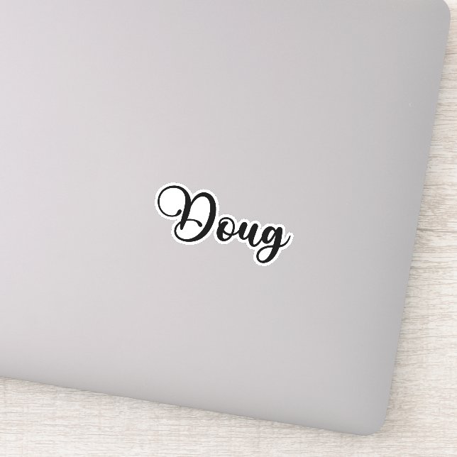 Adesivo Nome Doug - Caligrafia manuscrita (Detalhe)